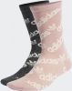 Adidas Originals sokken set van 2 Crew socks lichtroze/zwart online kopen