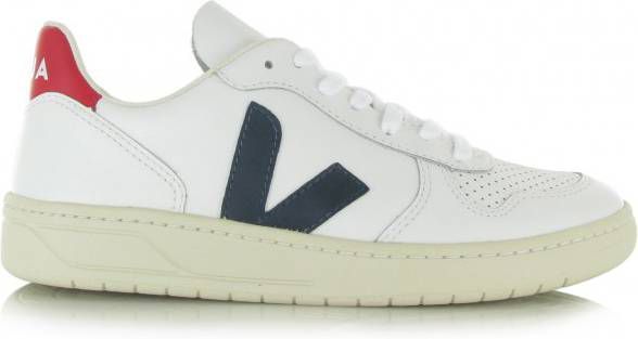 Veja Small-V-10-Laces Sneaker Junior Wit/Donkerblauw online kopen