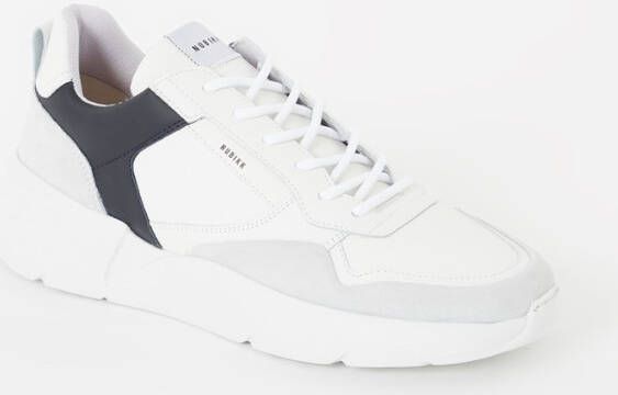 Nubikk Roque Road Wave sneaker van leer met su&#xE8, de details online kopen