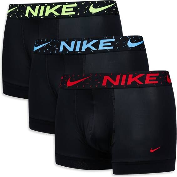 Nike Boxershorts Mini Swoosh 3 Pak Zwart/Neon/Blauw/Rood online kopen