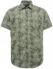 PME Legend Olijf Casual Overhemd Short Sleeve Shirt Print On Ctn Slub online kopen