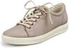 Ecco Soft 7 430003-02375 Warm Grey Taupe Sneaker Veterschoen online kopen