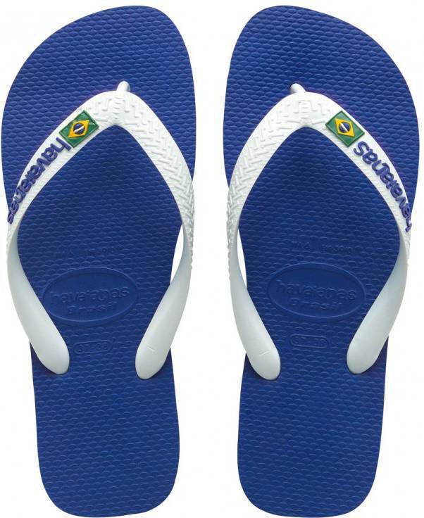 Havaianas Slippers Brasil Logo 4110850.2711.M19 Blauw / Wit maat 41/42 online kopen