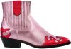 Dwrs Austin metalic Western Enkellaarsjes , Roze, Dames online kopen