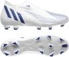 Adidas Predator Edge.3 Veterloze Gras Voetbalschoenen(FG)Wit Blauw Wit online kopen