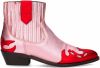 Dwrs Austin metalic Western Enkellaarsjes , Roze, Dames online kopen