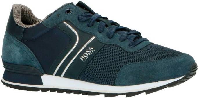 BOSS Parkour_Runn_nymx2 suÃ¨de sneakers donkerblauw online kopen
